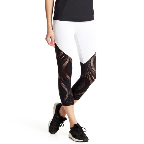 bebe Pants - Bebe Lace Panel Leggings